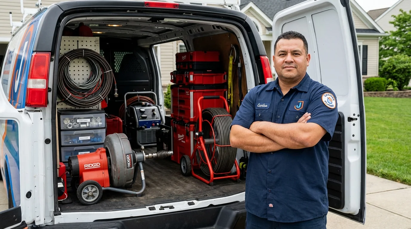 Professional drain cleaning equipment and Johns Plumbing LLC plumber in Murphys